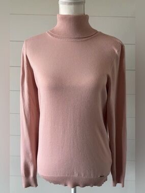 Calvin Klein Turtleneck Sweater Pink M Medium Women's
